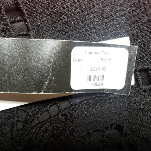 NWT DREW Lace Pointelle Kint V-Neck Top Size L - Picture 6 of 8